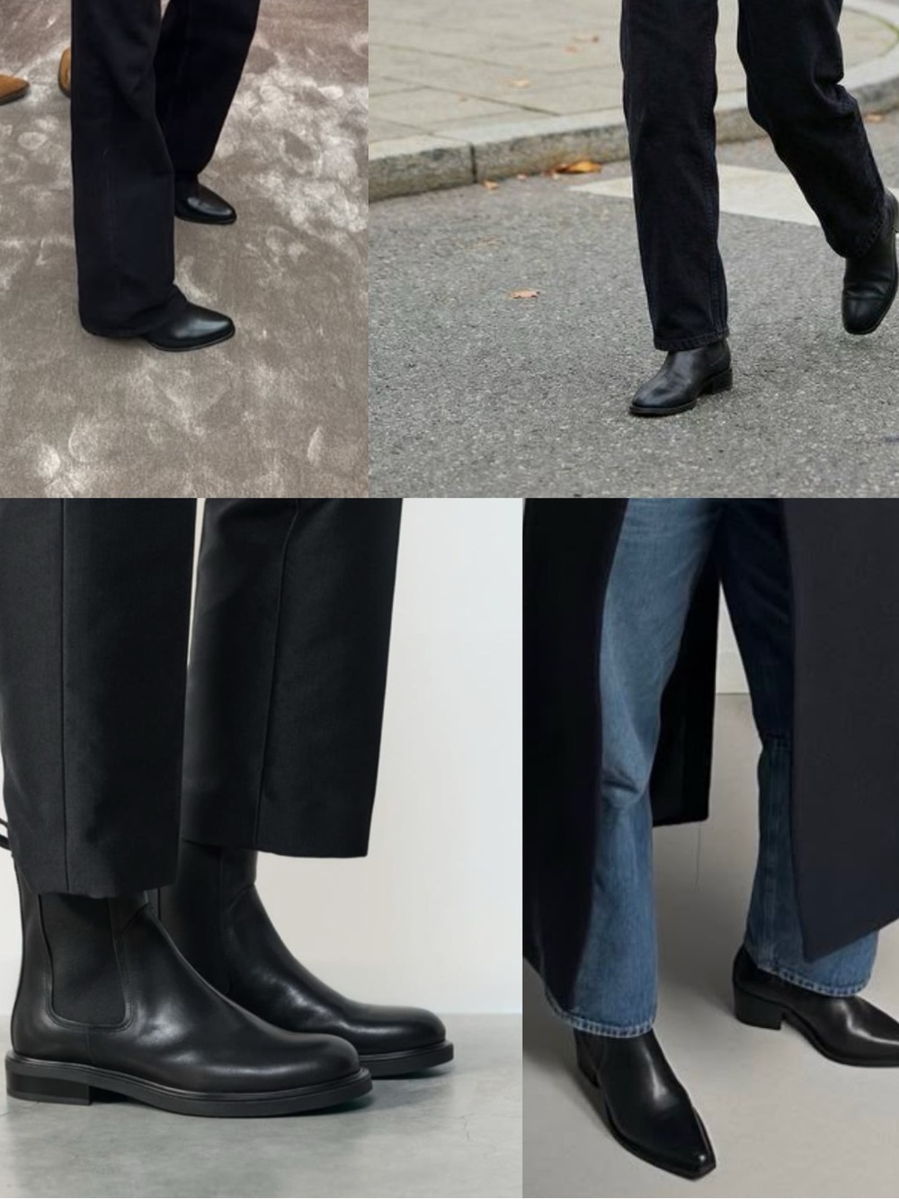 Stuart Weitzman Black Leather Chelsea Boots